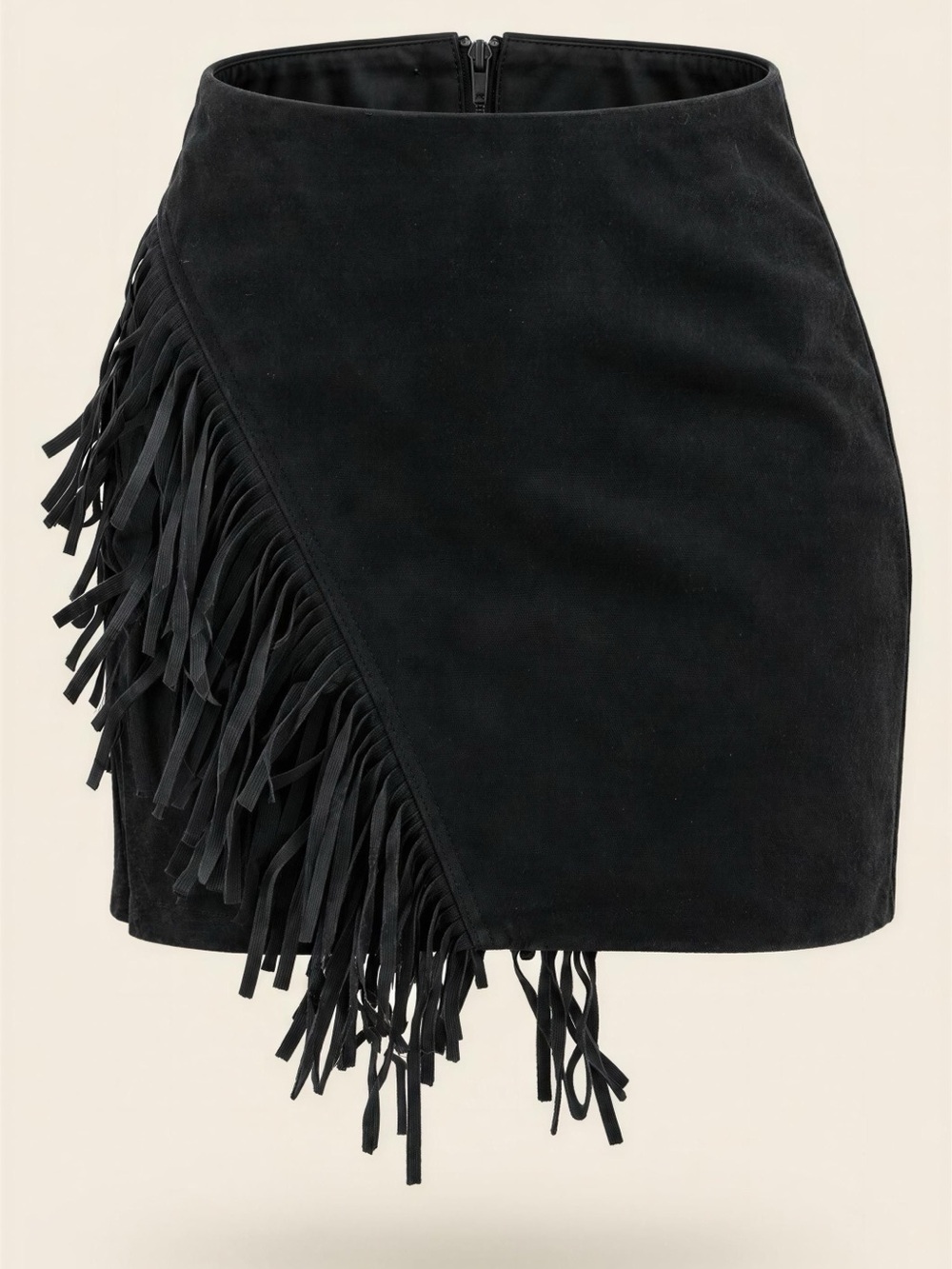 Windsor Black Fringe Mini Skirt